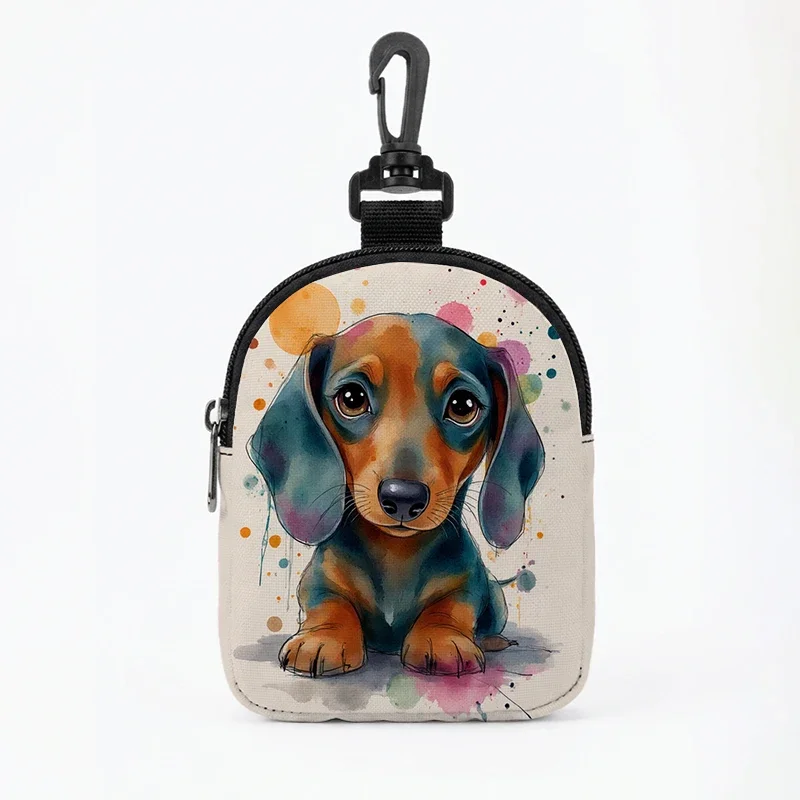 Niedliche Dackel-Snacktasche im Van-Gogh-Stil – Tragbare Leckerli-Tasche für Hunde, Outdoor-Trainingstasche, Belohnungs-Gürteltasche – Detail 5