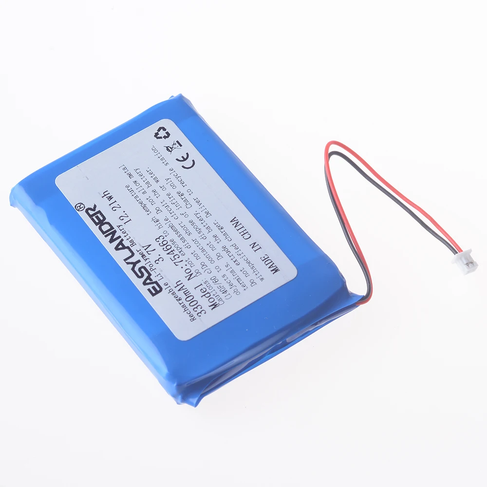 JST1.25 2P 3,7V 3300mAh 754663   Batterie rechargeable au lithium-ion polymère F Machines récréatives RG35XX PLUS Console de jeu