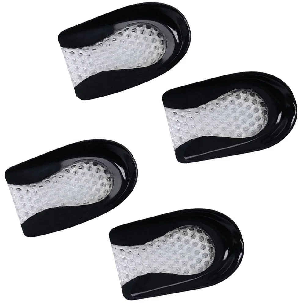 2 قطعة منصات العسل تنفس نصف حجم إدراج للأحذية الرياضية كعب أسود لتخفيف الآلام وسادة وسادة للأحذية #5