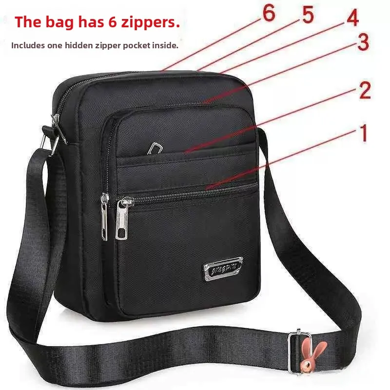 Casual Canvas Single Shoulder Backpack for Middle-Aged And Elderly Men Travel Slant Bag Leisure Business Briefcase