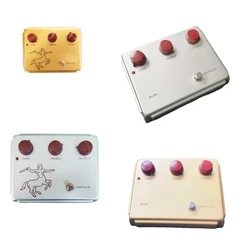 LYR PEDALS Ly Rock  Classic Klon-Style Warm Overdrive Pedal， The Essential Sound Partner for Guitarists， Golden&silvery