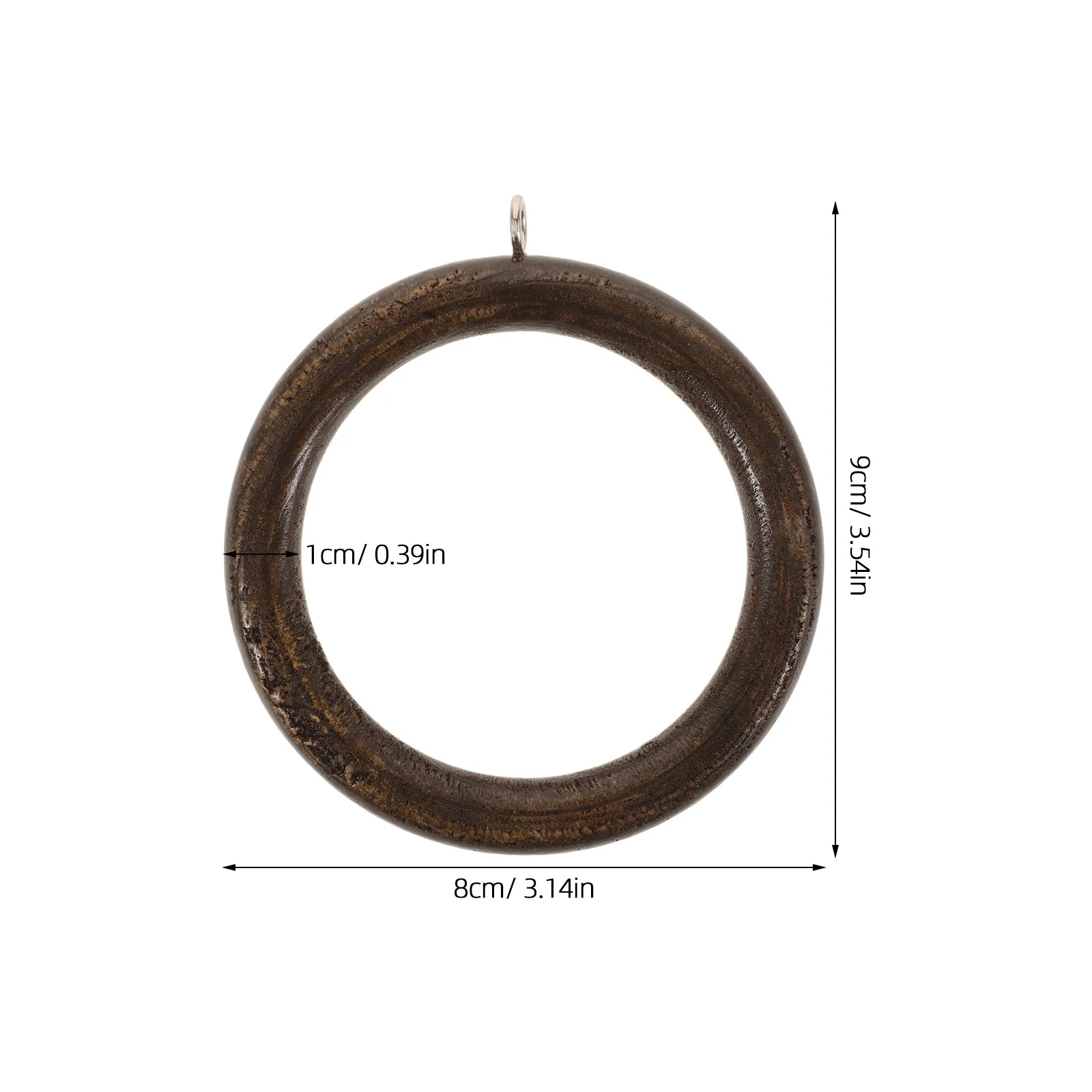 6Pcs Wooden Curtain Ring Hooks Natural Wood Drapery Rings Elegant Sophisticated Look Seamless Curtain Movement Home Interior