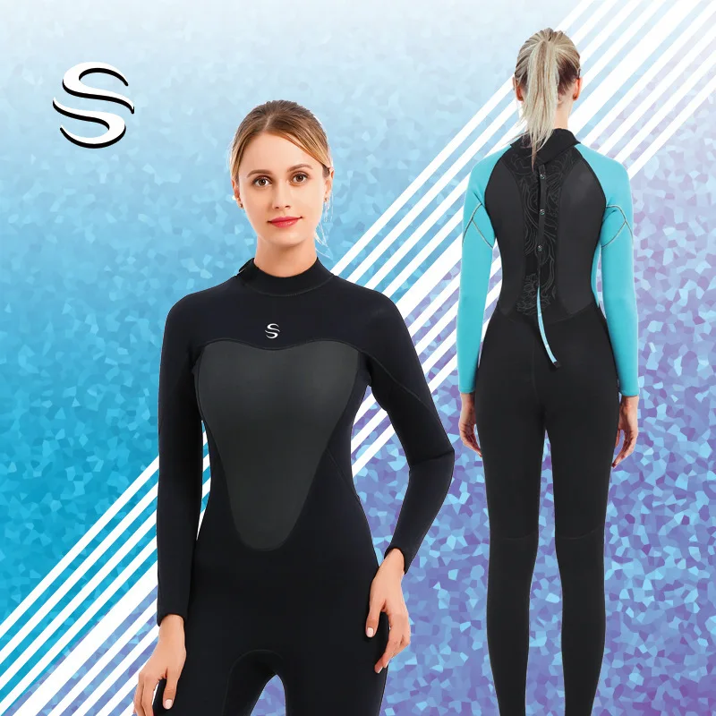 SLINX 3mm Women Wetsuits Diving Surfing Suits Snorkeling Kayaking Spearfishing Freediving Swimming Full Body Thermal Keep Warm