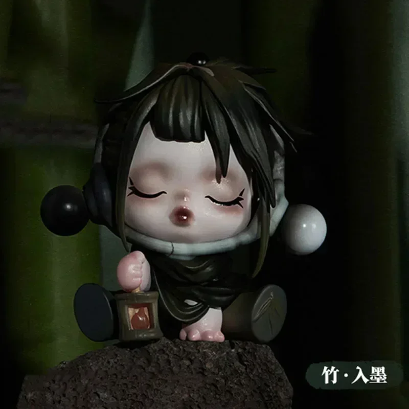 

Genuine POP MART Skullpanda The Ink Plum Blossom Series Blind Box Mystery Box Guess Bags Toys Dolls Cute Anime Figure Ornaments