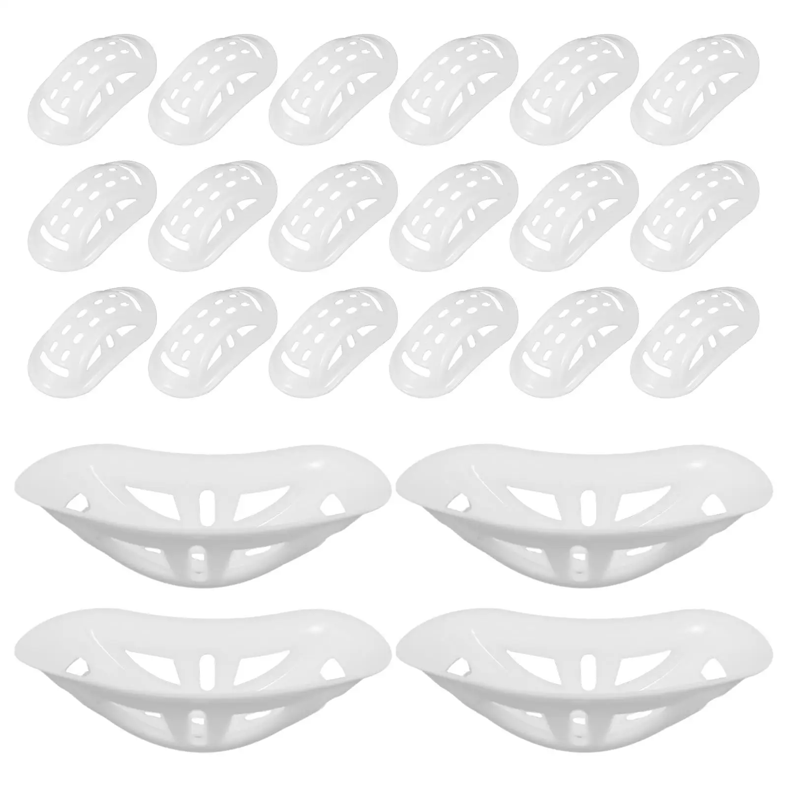 

40 Pcs Chin Pad Safety Cup Soft Silicone Motorcycle Football Protective Hard Hat Accessories White