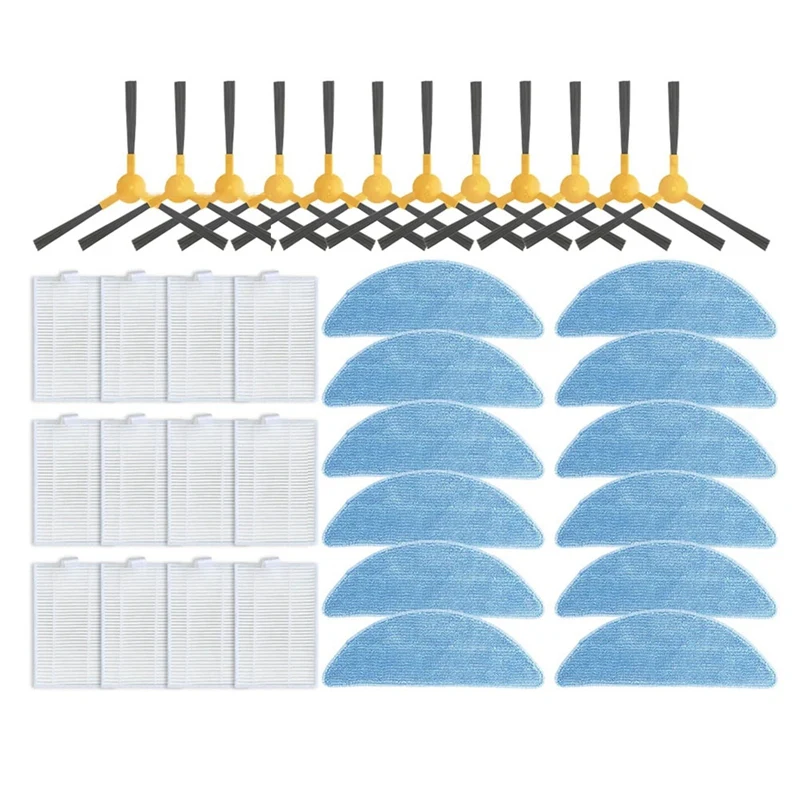 Substituição Escova Lateral HEPA Filter Mop Pads, Peças De Reposição, Acessórios, Redmond RV-R670S