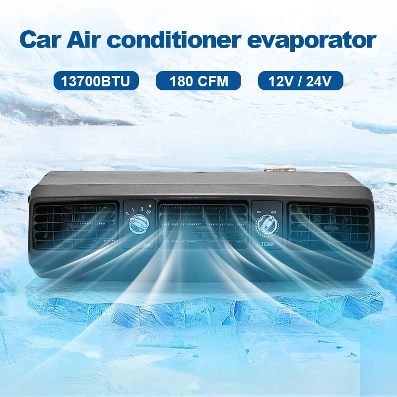 202Universal 24V Car Air Conditioner Robust ABS Materials 12V Heating & Cooling Evaporator Unit for Trucks,Vans,and Motorhomes