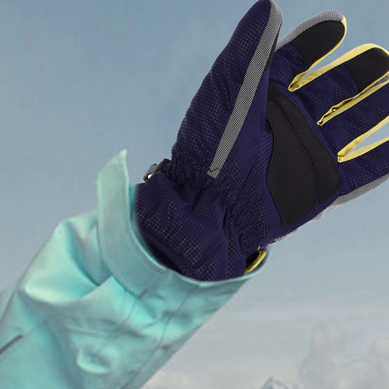 

Waterproof Windproof Gloves Cold Weather Winter Gloves with Adjustable Cuff Super Warm for Climbing Skating Blue Xl