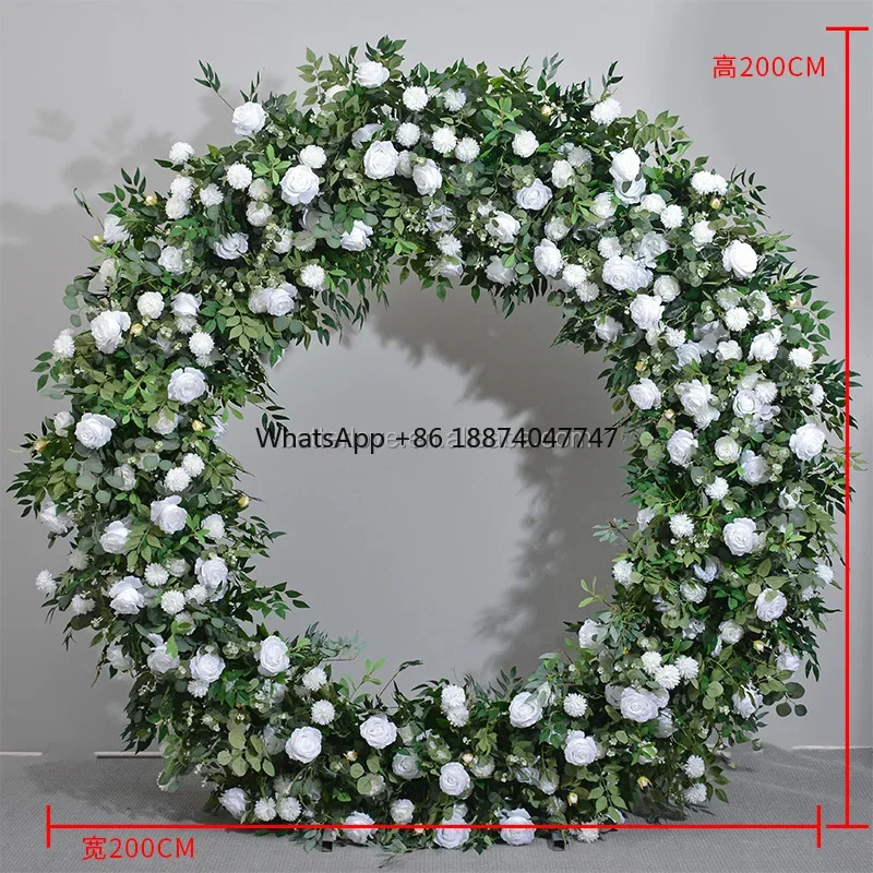 Artificial Silk Wedding Arch Flower Decoration Floral Arrangement Background for Wedding Ceremonies