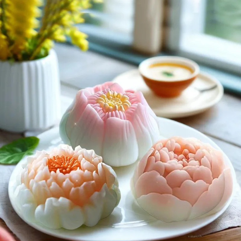 3D Lotus Hibiscus Flower Silicone Mold DIY Rose Flower Candle Soap Gypsum Crafts Resin Cement Mould Chocolate Cake Baking Tools