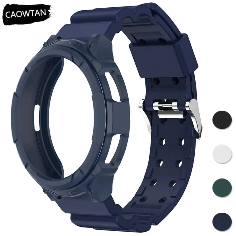 Case+Strap for Samsung Galaxy Watch 6 Classic 43mm 47mm Band Protective Cover Silicone Bracelet For 6 Classic Modification kit