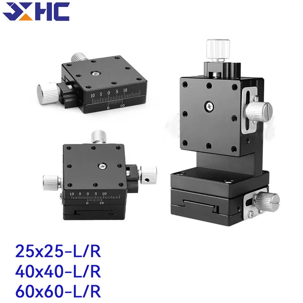 X XY Z XZ XYZ Axis LWFX25 LWFY40 LWFV60 Dovetail Groove Manual Platform Rack and Pinion Drive High Precision Knob Slide Table