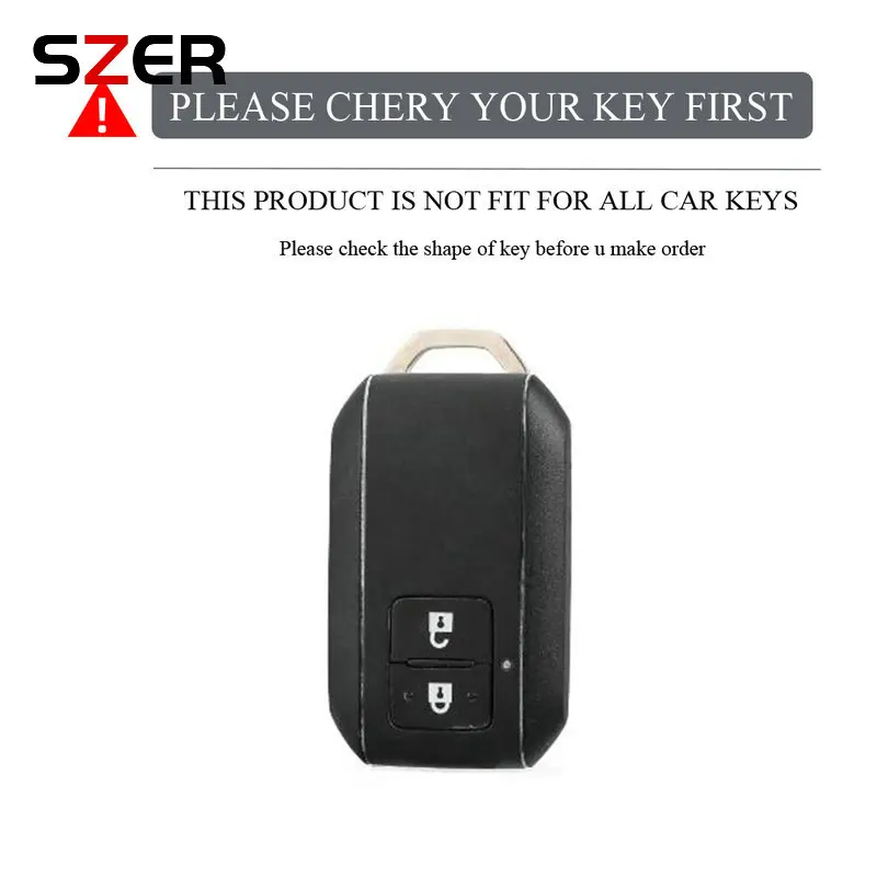 2 Button Leather TPU Car Remote Key Cover Case for Suzuki Ertiga Swift 2017 Wagon R Japanese Monopoly Type 3C Keychain Protector