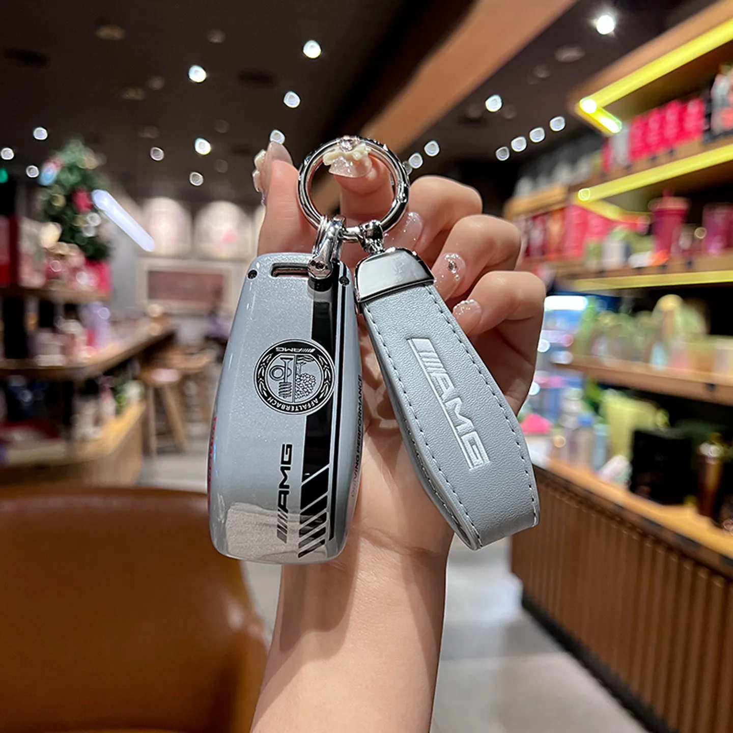 ABS Suitable for Mercedes AMGA35L keycase large G63 high-end AMG GLE53 dedicated C43 car keycase full buckle M