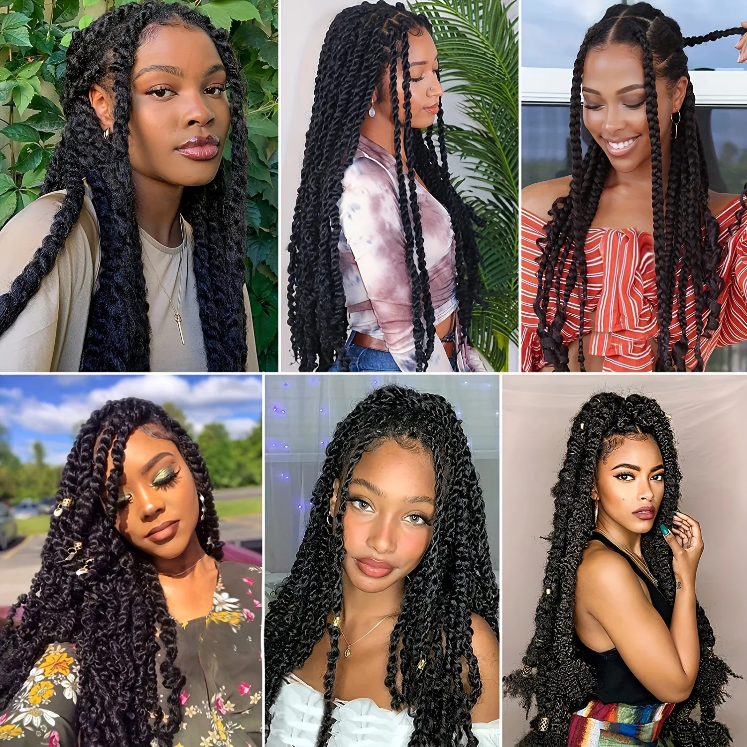 Twist Crochet Hair Pre-Separated Marley Braids Synthetic Hair Extensions For Women Soft Braids Twist Braiding Hair Afro 18Inch