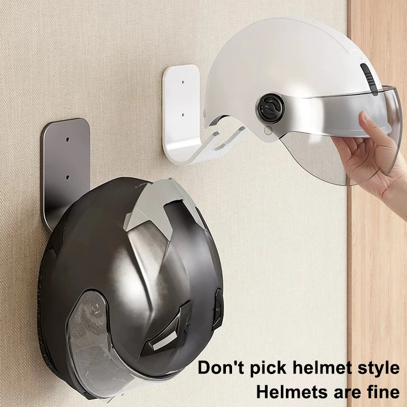 Soporte para casco sin taladro para motocicletas, colgador de pared para monopatín, colgador de guitarra doblado, soporte para guitarra de montaje en pared, 1 ud.