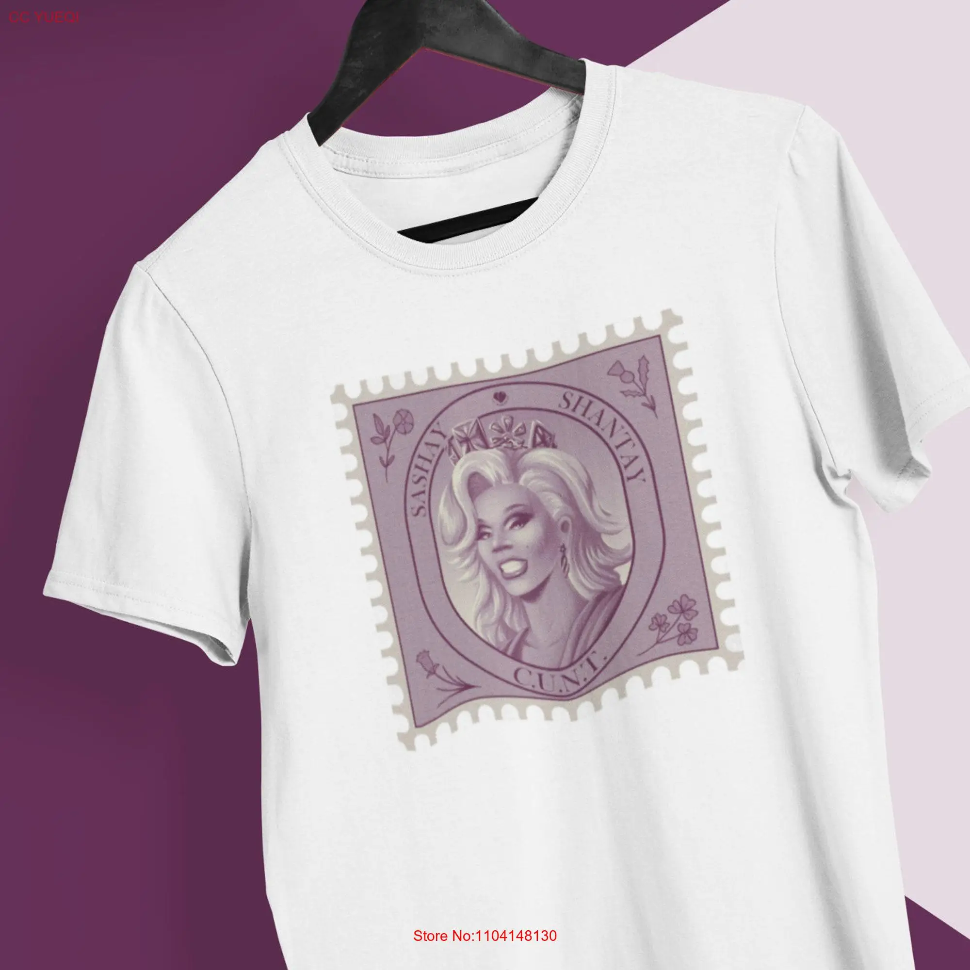 T shirt RuQueen Stamp DraGlam Queer Artwork Drag Queens LGBTQ Apparel Gay Pride Merchandise Race Rupaul Fun Clothes