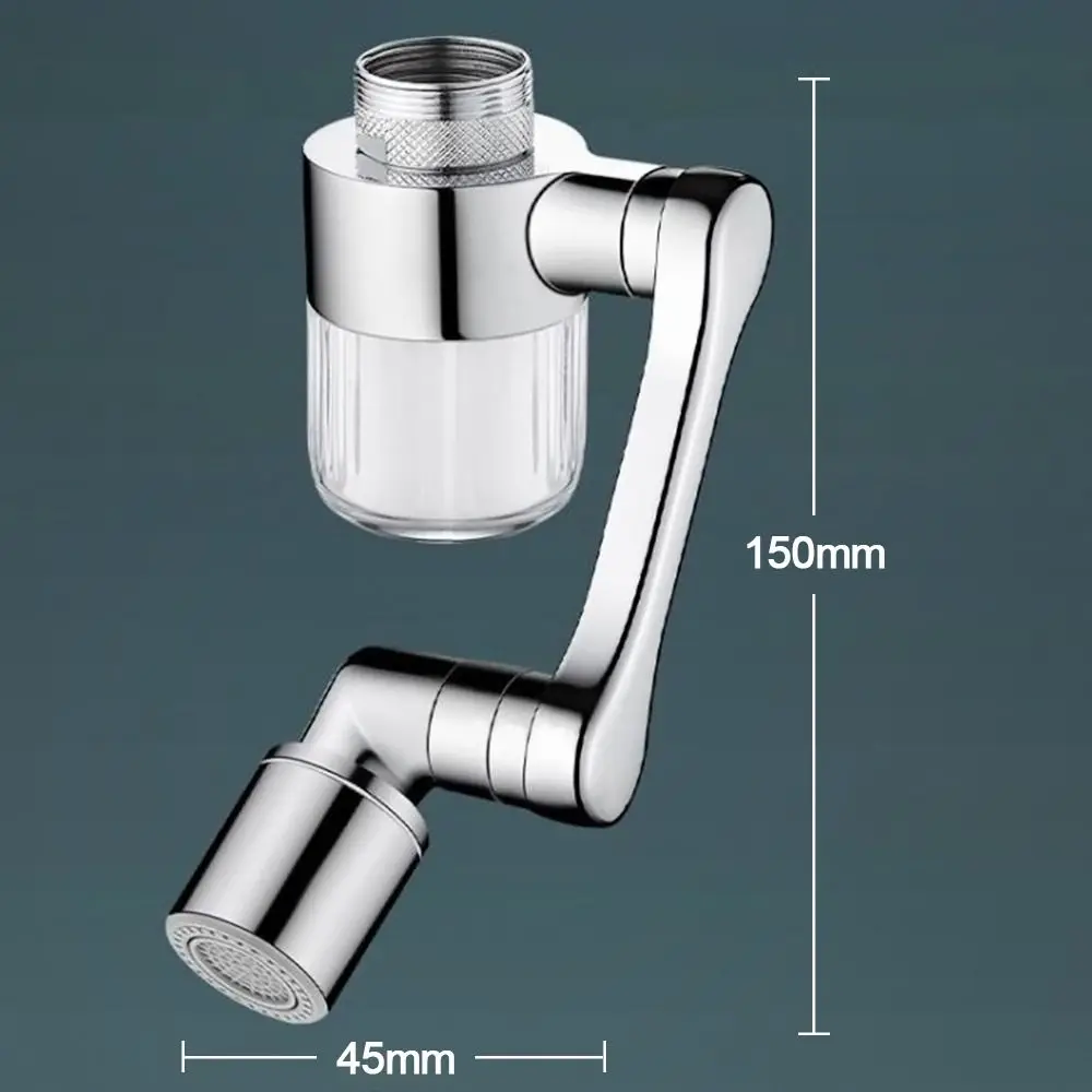 مكافحة سبلاش صنبور المطبخ فوهة توفير المياه 2-وضع قابل للتعديل شلال صنبور المطبخ الحنفية رذاذ 1440 ° تدوير #6
