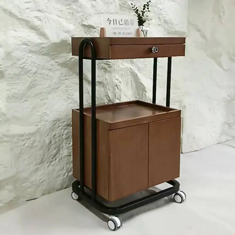 

Aesthetic Trolly Cart Unique Glamour Minimalist Storage Nordic Trolley Modern Luxury Carrello Parrucchiere Salon Furniture