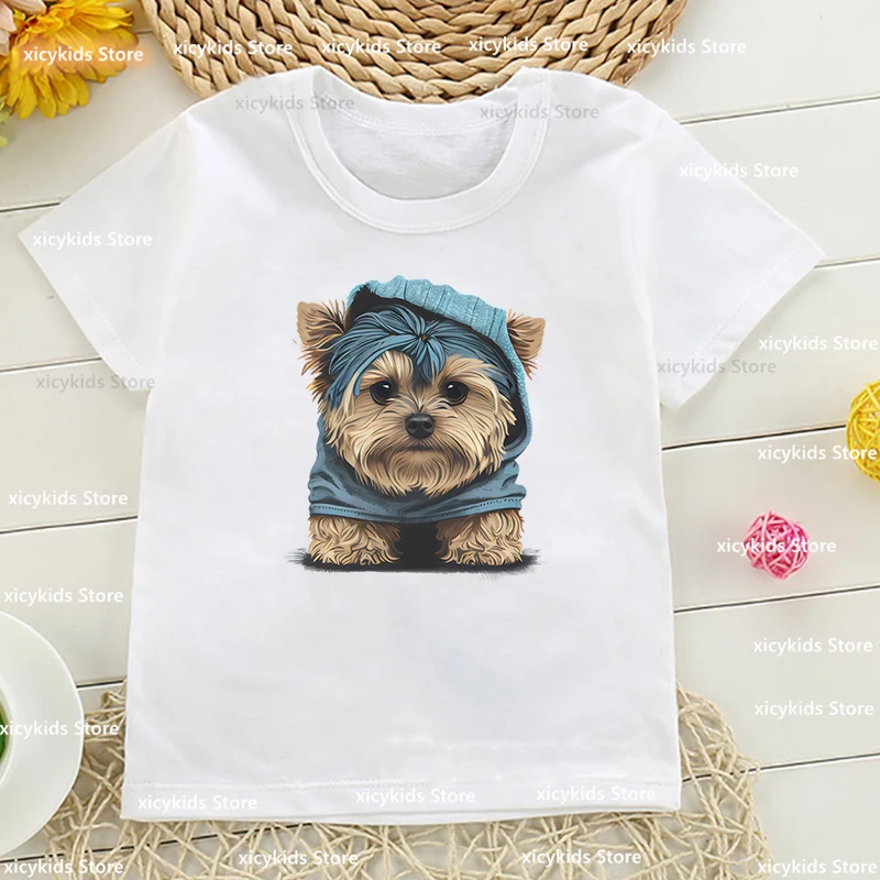 fashion new girls tshirt Funny Dog Animal Print Toddler Baby Tshirt Summer Fashion Boys Girls Clothes Cute ChildrenS tshirt tops