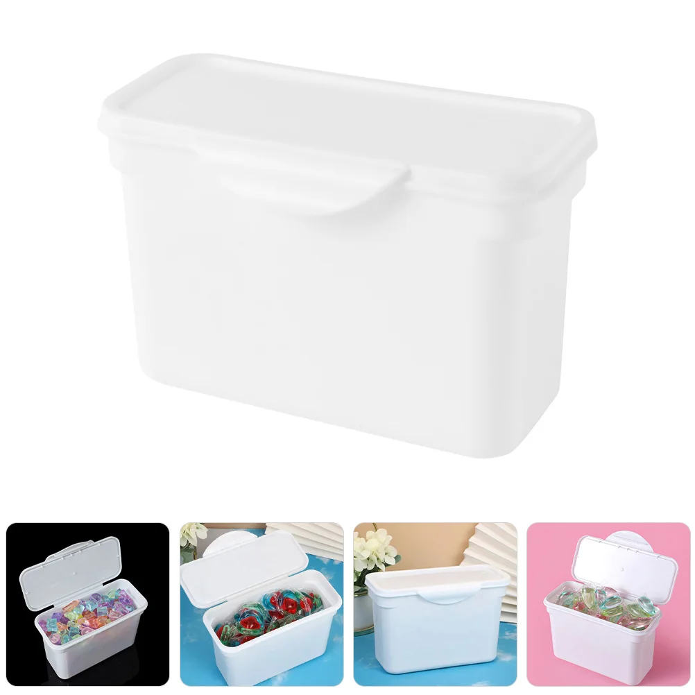 

4Pcs Laundry Powder Container Portable Storage Box Refillable Plastic Holder for Travel Apartment Dorm Organization Case