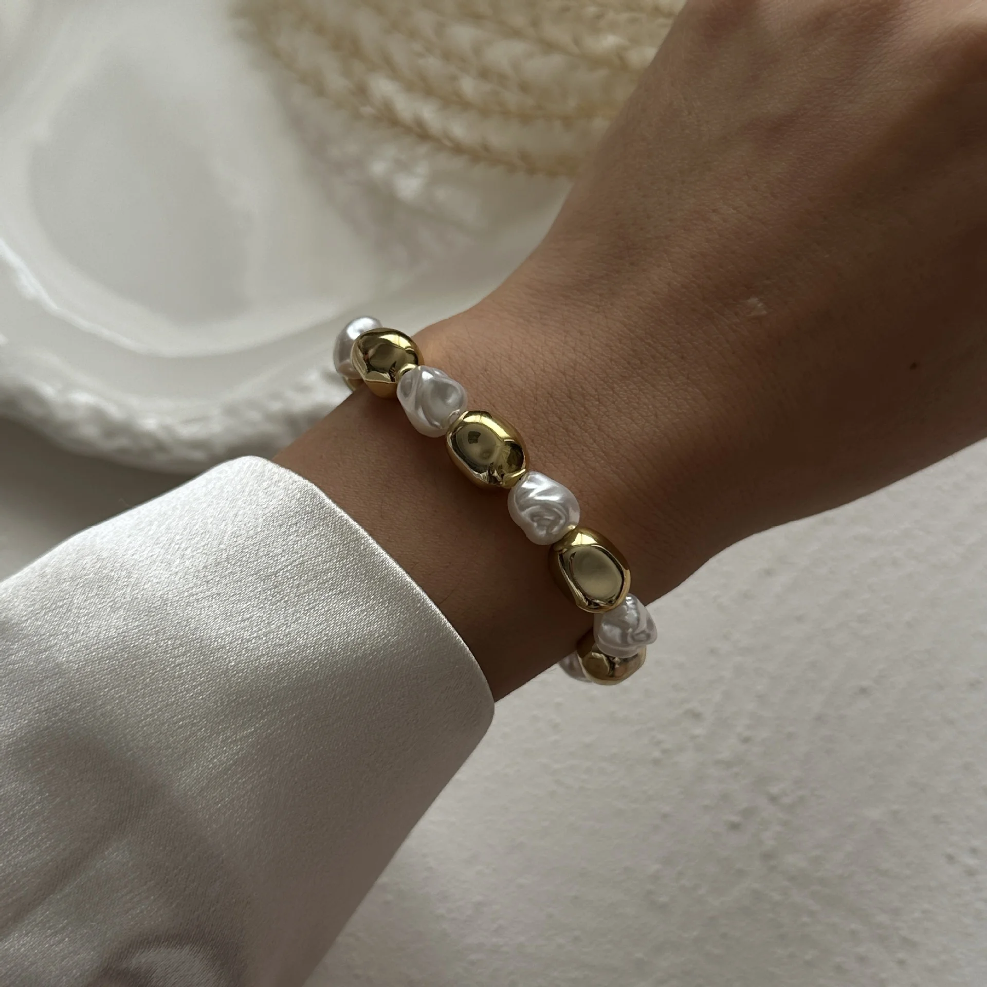 Fashion Exaggerated Wide Cuff Irregular Geometric Gold Color Chunky Bangles Bracelet for Women Men Punk Hip Hop  Jewelry Gift