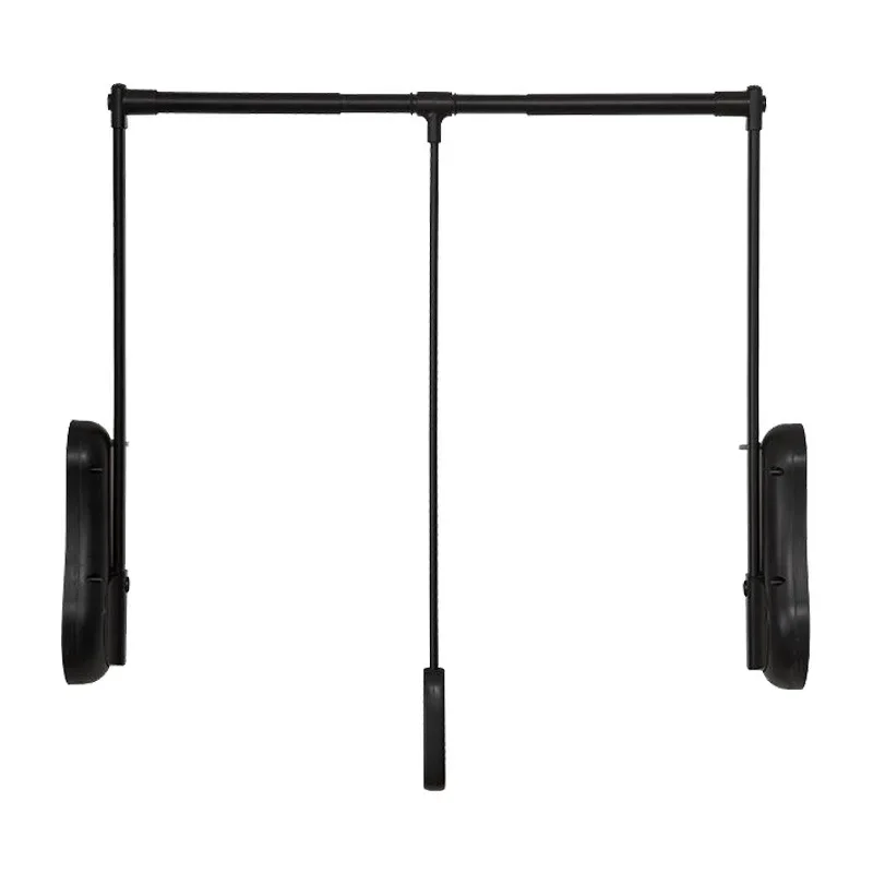 Adjustable Pull-down Closet Hanging Rod Wardrobe Hanger Clothes Hanger Retractable Lifting and Punching Clothes Hanger