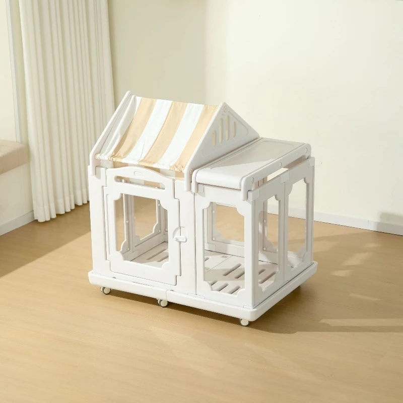 Fully transparent villa dog enclosure, pet indoor dog cage