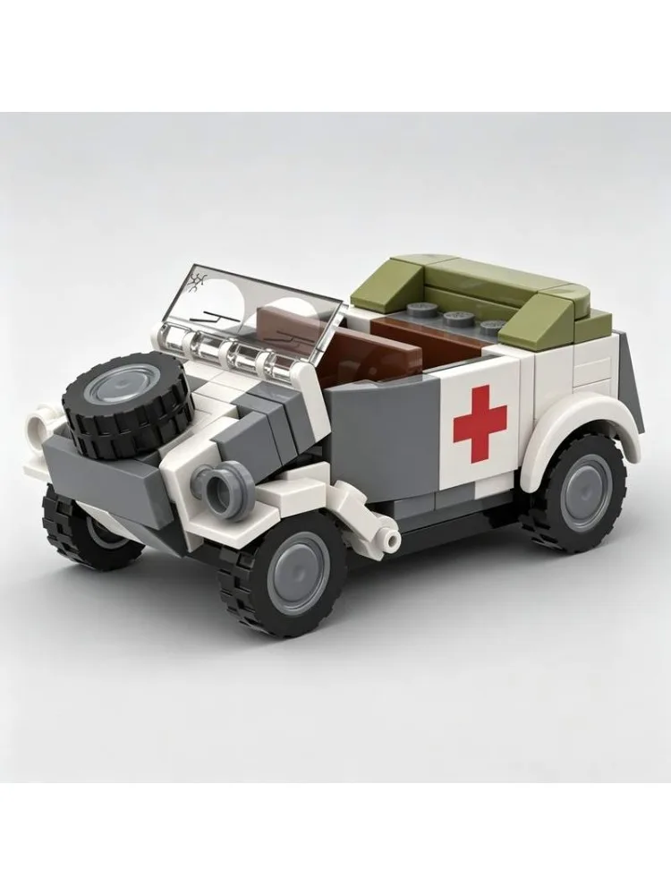 NEU 110-teiliger Kubelwagen Fahrzeug MOC Modell Bausatz DIY Puzzle Historisches Spielzeug Sammlerstück Lehrreiches Geschenk
