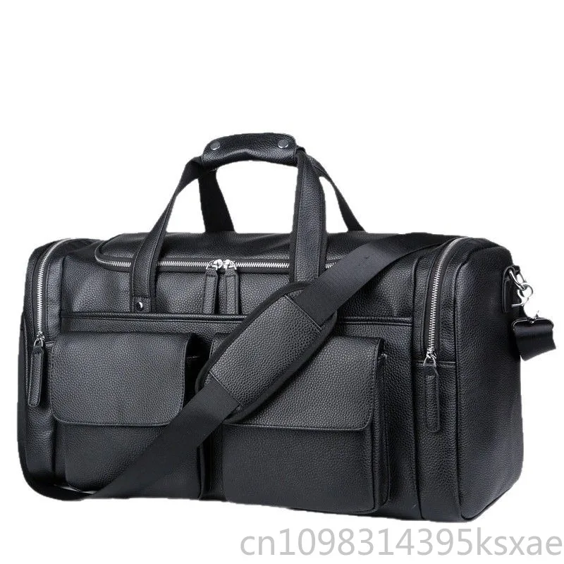 

Luxury Handbag Purse for Men Shoulder Crossbody Bag PU Leather Large Capacity Travel Bag Gym for Short Trips