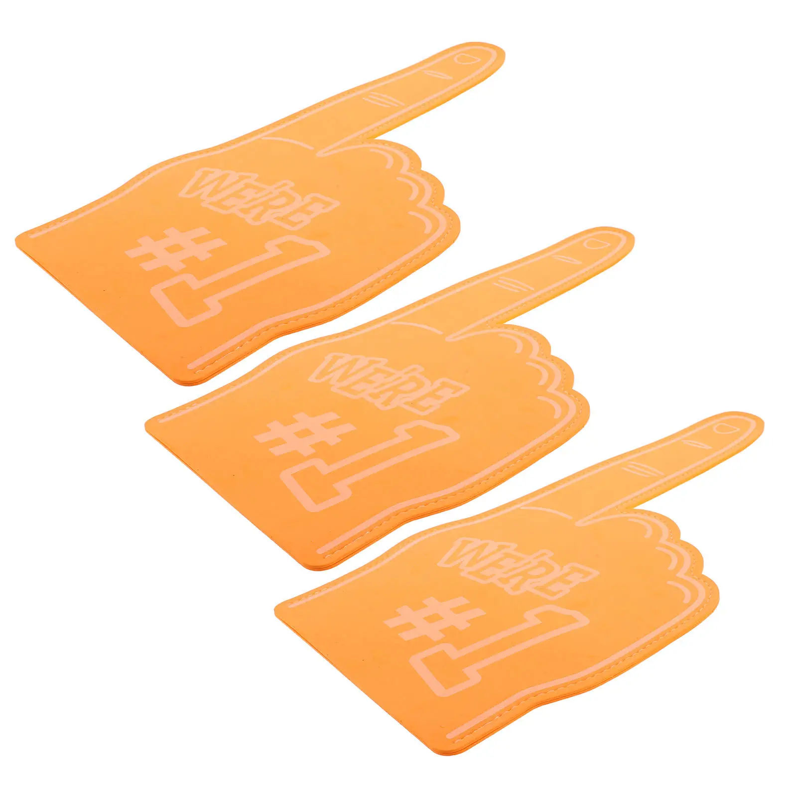 3Pcs Sports Fan Foam Fingers Eva Cheerleading Hand Covers Number 1 Big Foam Hands for Football Basketball Baseball Match Cheer