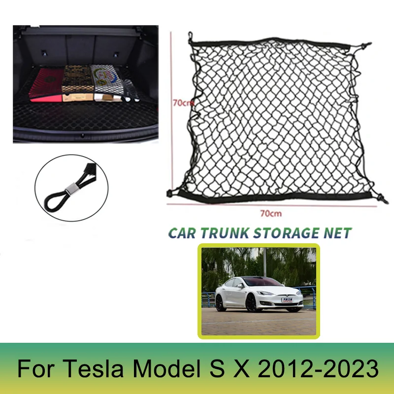 Kufr sit' pro tesla modelka S X 2022 2023-2012 2013 2014 2015 2016 2017 auto zadní dovozné úložný sit' pletivo brašnářské elastická příslušenství