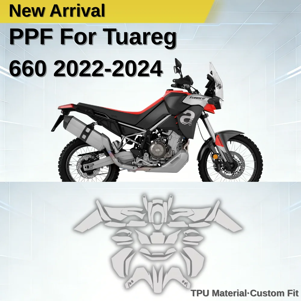 Motorcycle TPU Paint Protection Film For Aprilia Tuareg 660 2024 Full Fairing PPF Anti Scratch Protection Set Fit 2022-2024