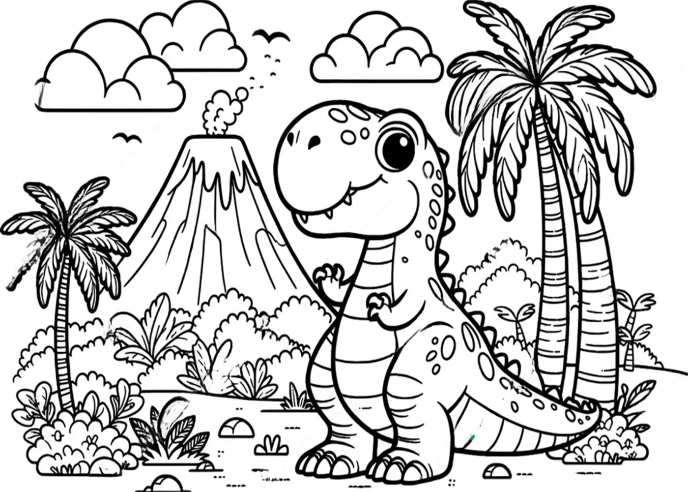 Custom size Primary Forest cartoon dinosaur Cartoon Landscape Mural Wallpaper Bedroom Living Room Home Decor Wall 3D wallpaper