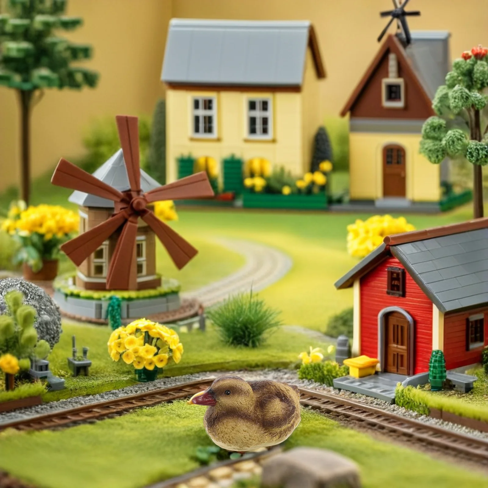 

1Pair Outdoor Duck Statue Floating Resin Duck Decor for Pond Pool Garden Lawn Lake Aquarium Water Features Realistic Animal