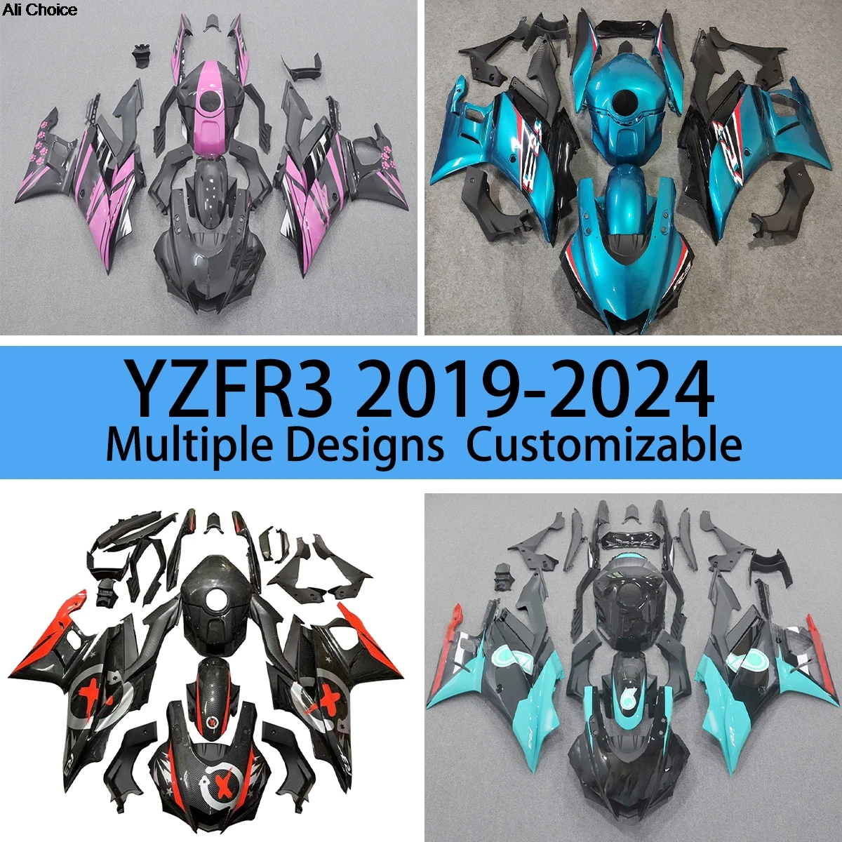 

for YAMAHA R3 2019 2020 2021 2022 2023 2024 Carbon Fibre Fairing Kit YZF R3 19-24 Motorcycle Customized Set Parts Fairings