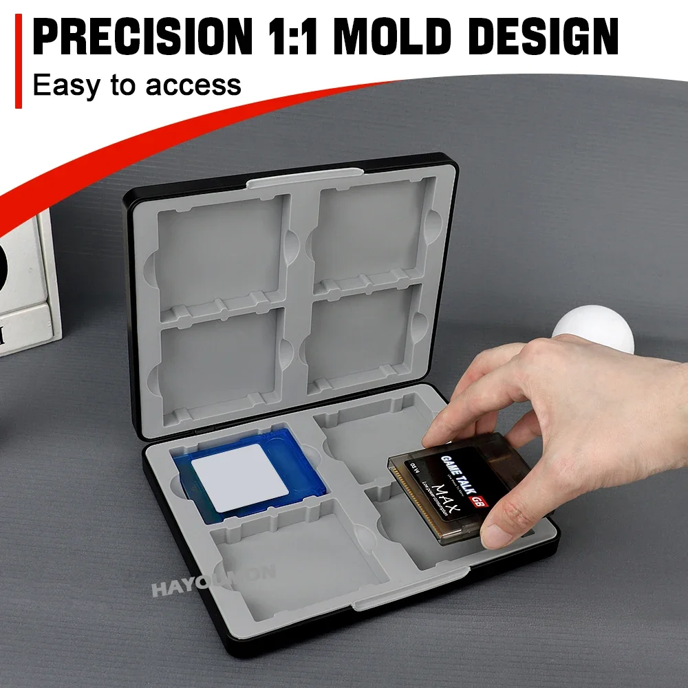 8-in-1 Magnetic Game Cartridge Storage Case for GB/GBC/GBP 16-IN-1 Card Box for GBA SP with Silicone Liner Protective Box Bag - view 6