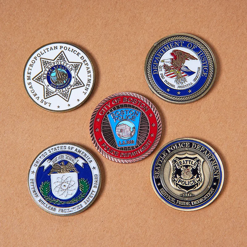Moneta Commemorativa Militare USA, Moneta da Collezione della Polizia, Marina