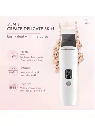 Beauty Products Professional Face Exfoliating Ultrasonic Shovel Facial Peel Cleaner Sonic Skin Scrubber Spatula Skin Care Tools