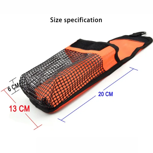 New Diving Drawing Reel Hanging Bags Flow Hook Mesh Bag Accessory Underwater Storage Packet Scuba Back Fly BCD Side Hanging