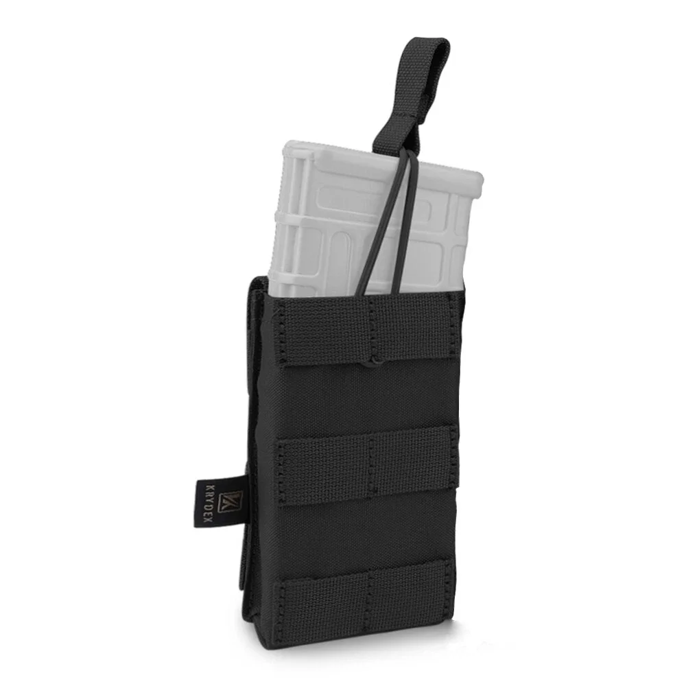 KRYDEX Tactical 556 Mag Pouch Single MOLLE Magazine Carrier Holder Open Top Modular Tool Bags for M4 M14 M16 AR-15 - view 2