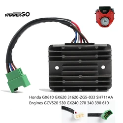 Voltage Regulator Rectifier 20A For Honda GX610 GX620 Engines GCV520 530 GX240 270 GX 340 390 610 GX240K1 31620-ZG5-033 SH711AA