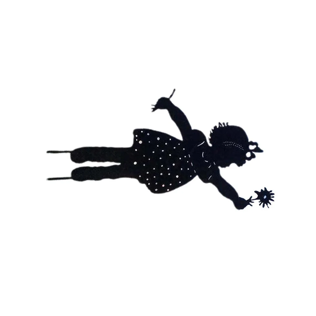 Girl Sculpture Portable Garden er Silhouette Stake Wear-resistant Metal Sculptures Decoration Lawn Decor Home