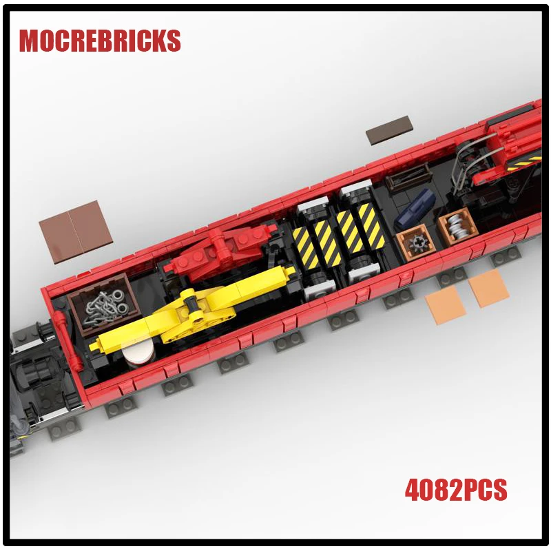 Big Rail Locomotive Emergency Crane Trains Building Blocks Assembly Model Kits Creative Puzzle Fun Kid\'s DIY Toys Birthday Gifts