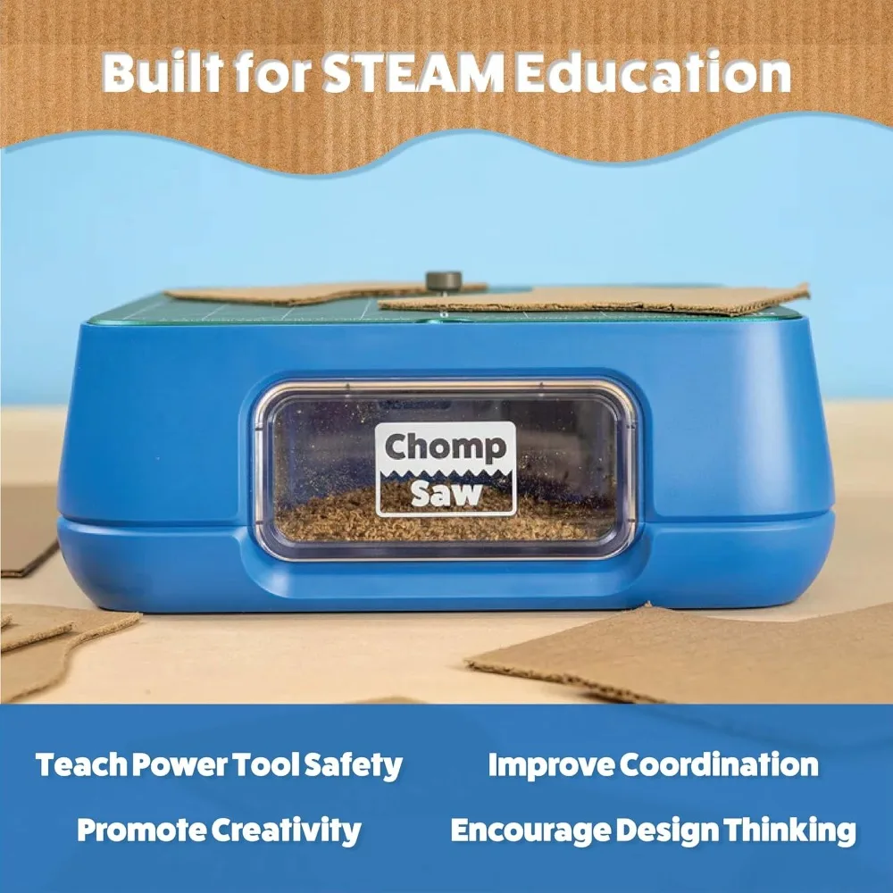 

ChompSaw Ultimate Kid Safe Электроинструмент для резки картона STEM STEAM Развивающая игрушка для детей 5 шт.