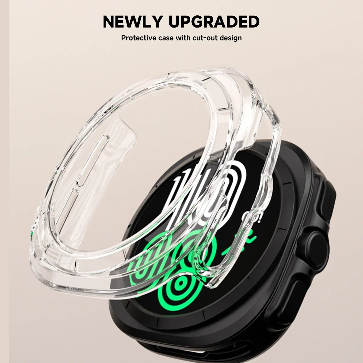 Scale Protective Case for Samsung Galaxy Watch 7 Ultra 47mm PC Full Coverage Shell for Galaxy Watch 7 47mm Protector Fram