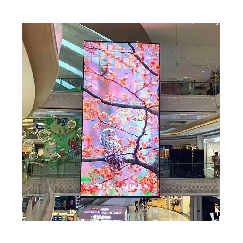 Indoor Outdoor Advertising Glass Led Window Transparent Led Display Mesh  Transparent Grille Screen for Retail Shopping Mall view 2
