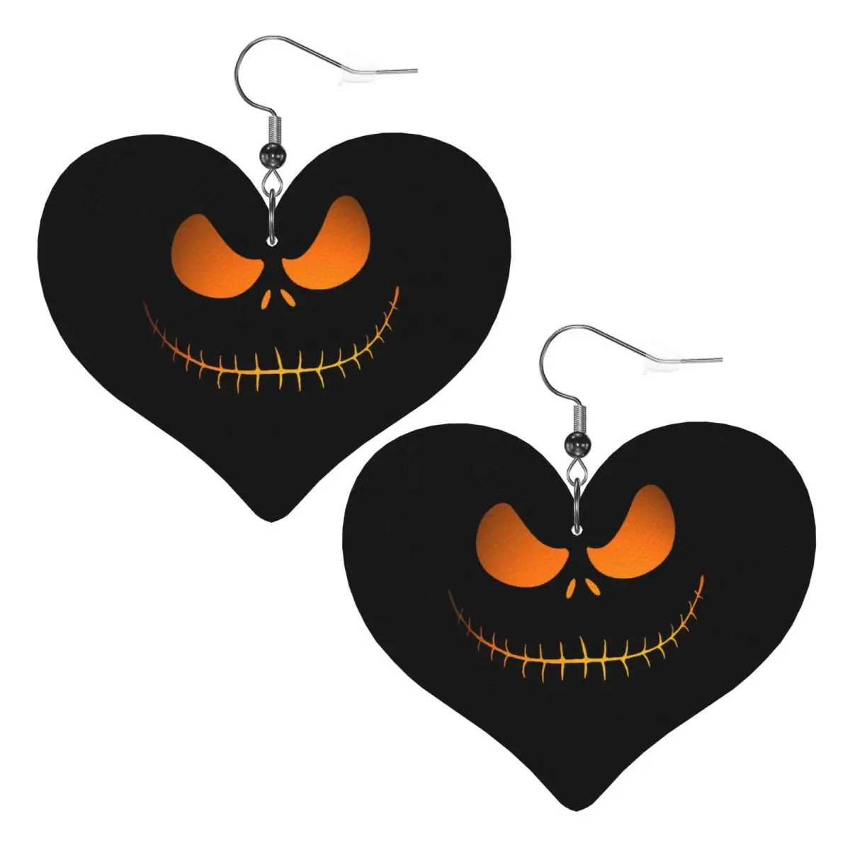 

Custom Jack Skellington Dangle Drop Earrings Leather Earrings for Women Fashion Nightmare Before Christmas For Valentine's Day