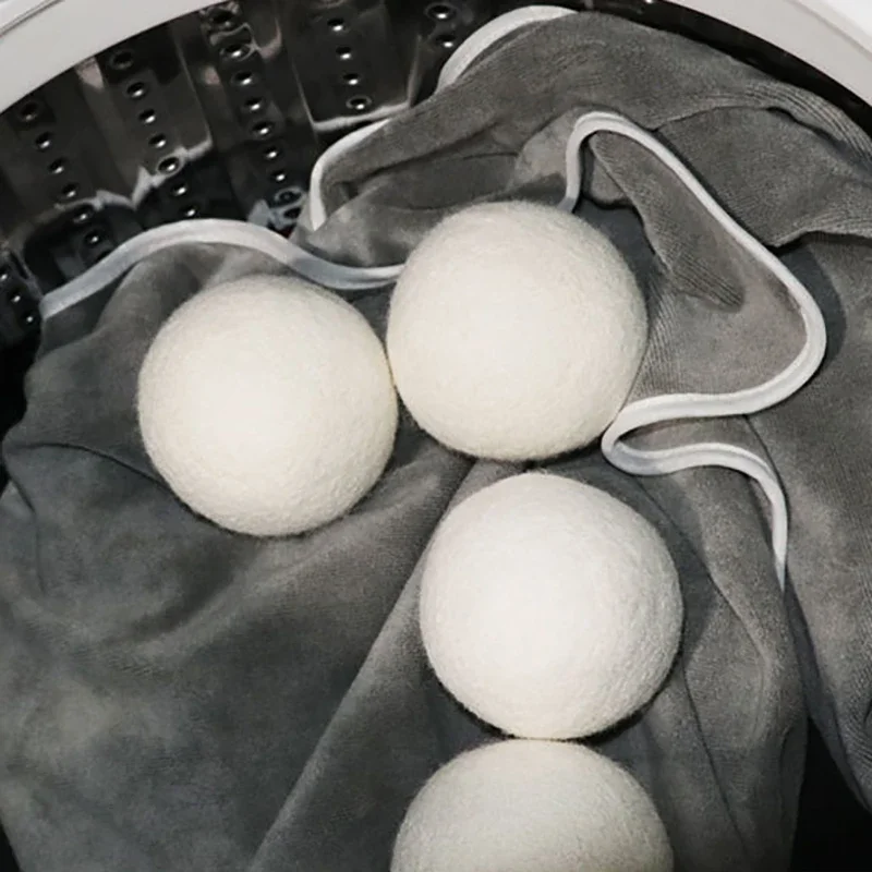 CANBOUN 6 pz Riutilizzabili Lana Asciugatrice Palle Ammorbidente Lavanderia Casa 5 cm In Pile Asciutto Kit Palla Utile Vestiti Lavatrice Accessori