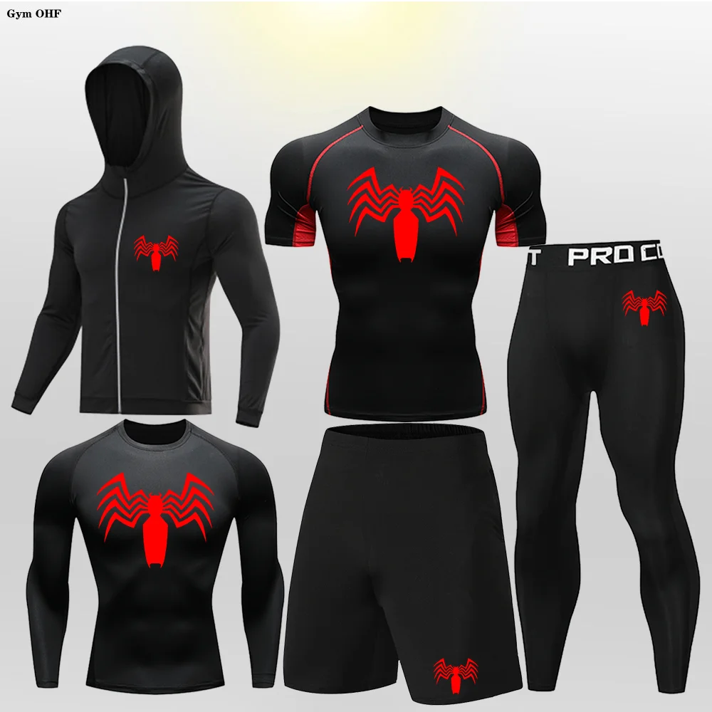 Children Sportswear Quick-Drying Compression Tracksuit Fitness Tight Sportswear Running Set T-Shirt Leggings Sport Suit BaT/-Man image 3